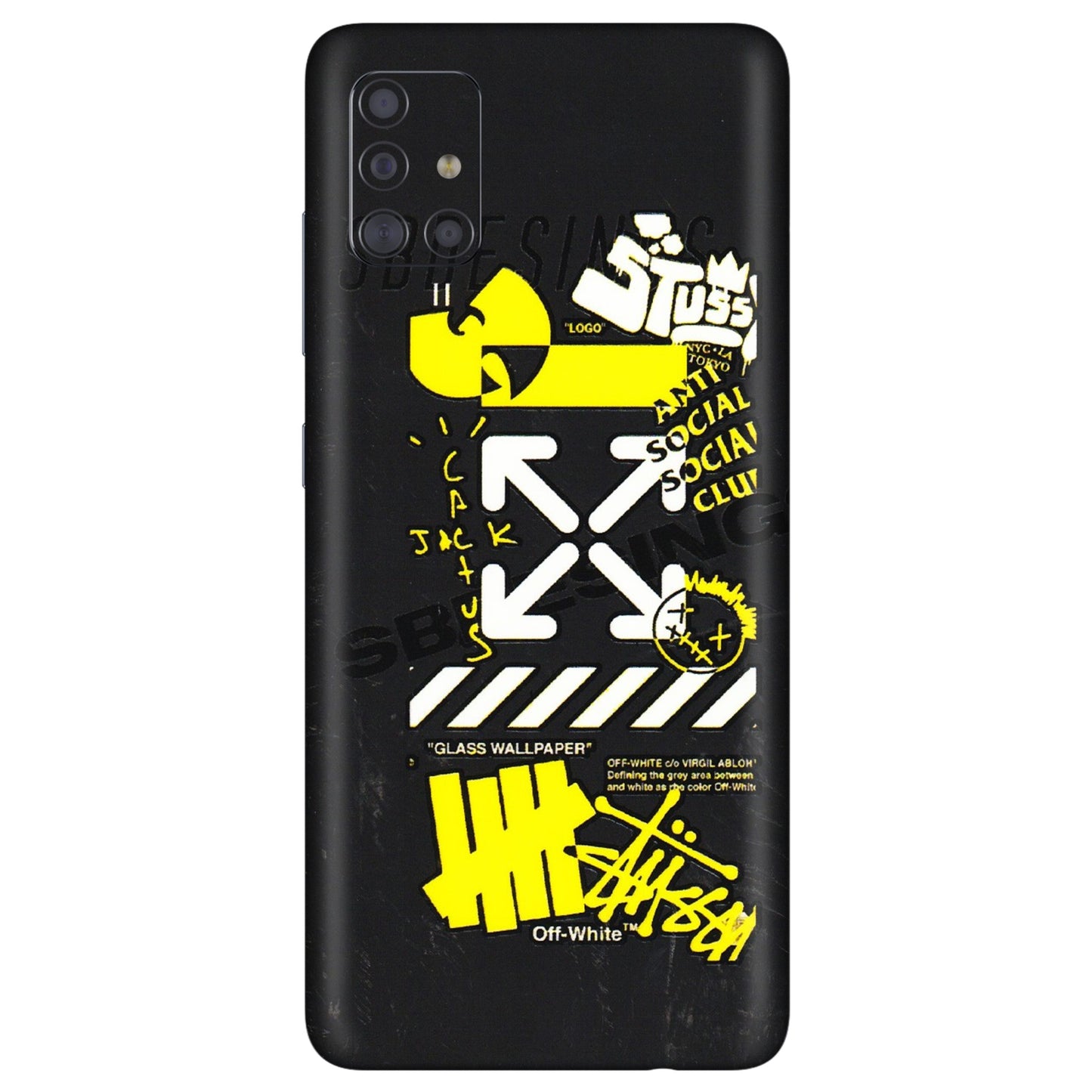 Samsung A/S Series Phone Skins (All Models) - Anti Social Graffiti - 3D Embossed Finish (L-198) Samsung Galaxy A71