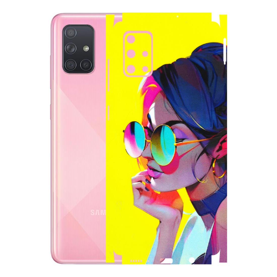 Samsung A/S Series Phone Skins (All Models) - Bold Stylish Girl - 3D Embossed Finish (L-222) Samsung Galaxy A71
