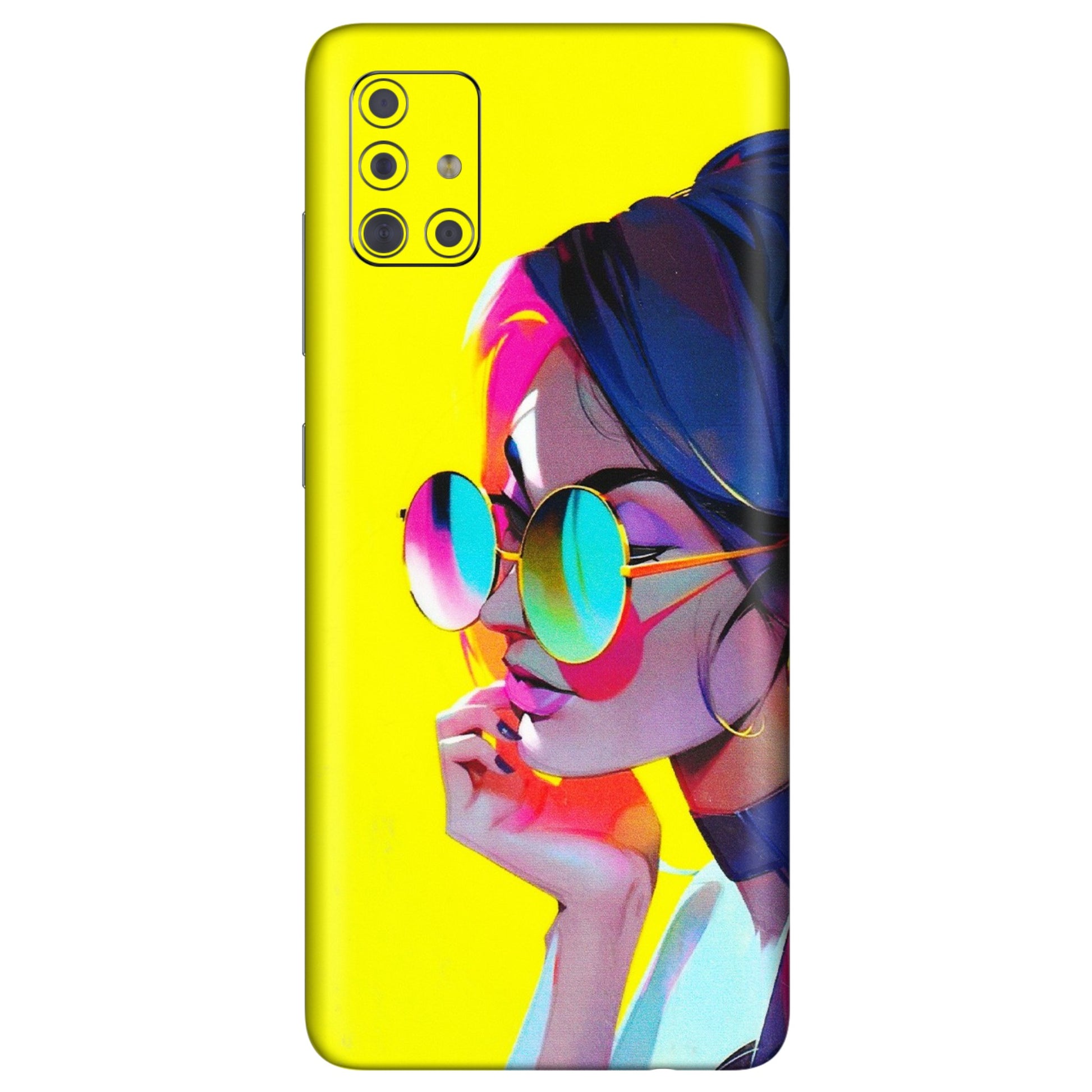 Samsung A/S Series Phone Skins (All Models) - Bold Stylish Girl - 3D Embossed Finish (L-222) Samsung Galaxy A71