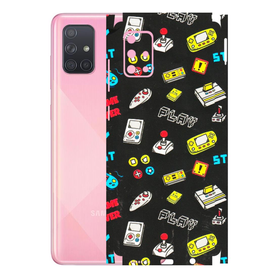 Samsung A/S Series Phone Skins (All Models) - Gaming Doodles - 3D Embossed Finish (L-224) Samsung Galaxy A71