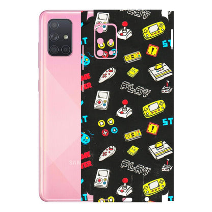 Samsung A/S Series Phone Skins (All Models) - Gaming Doodles - 3D Embossed Finish (L-224) Samsung Galaxy A71