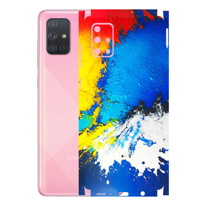 Samsung A/S Series Phone Skins (All Models) - Acrylic Paint Spill - 3D Embossed Finish (L-229) Samsung Galaxy A71