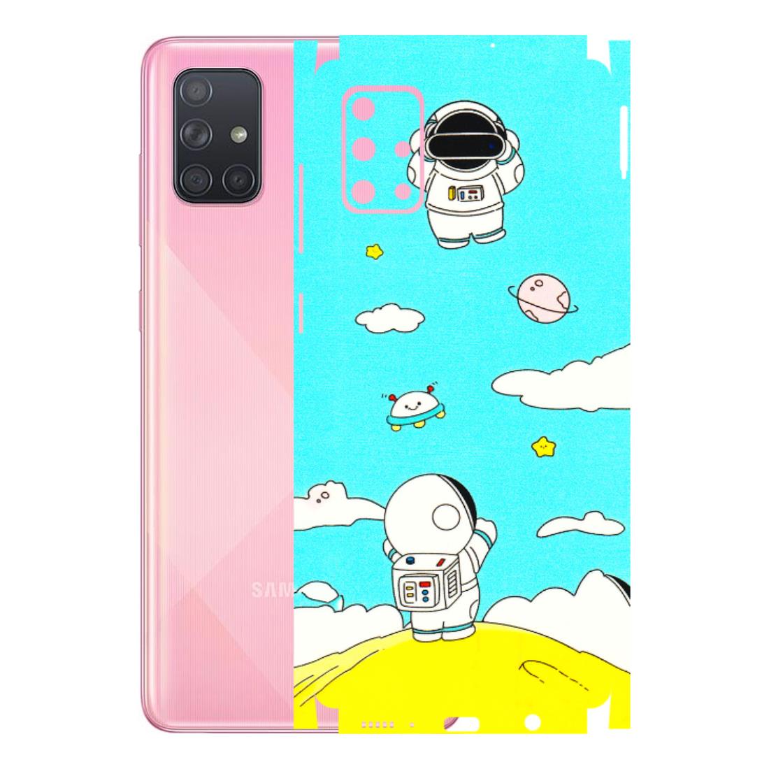 Samsung A/S Series Phone Skins (All Models) - Blue Skies Astro Float - 3D Embossed Finish (L-230) Samsung Galaxy A71