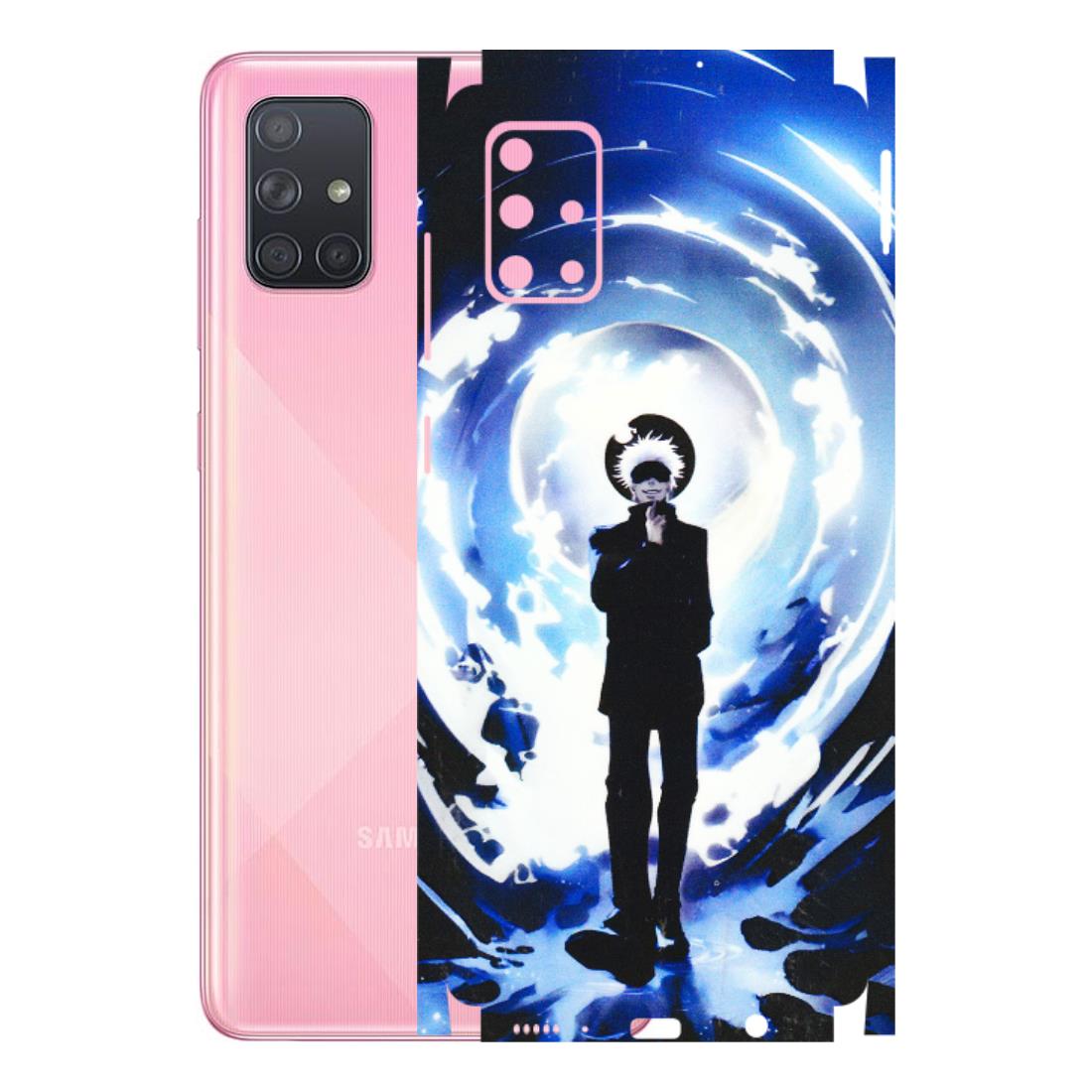 Samsung A/S Series Phone Skins (All Models) - Satoru Gojo Dark Blue - 3D Embossed Finish (L-235) Samsung Galaxy A71