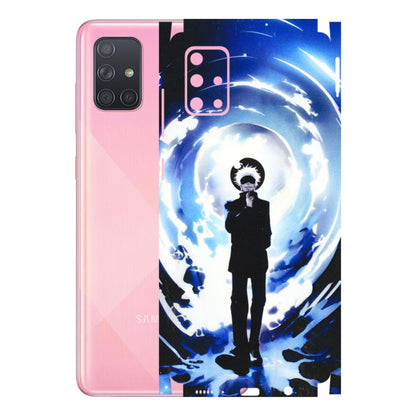Samsung A/S Series Phone Skins (All Models) - Satoru Gojo Dark Blue - 3D Embossed Finish (L-235) Samsung Galaxy A71