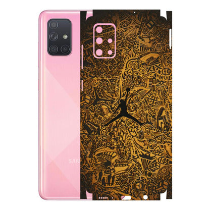 Samsung A/S Series Phone Skins (All Models) - Premium Gold Basketball Player - 3D Embossed Finish (L-236) Samsung Galaxy A71