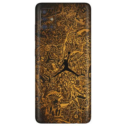 Samsung A/S Series Phone Skins (All Models) - Premium Gold Basketball Player - 3D Embossed Finish (L-236) Samsung Galaxy A71