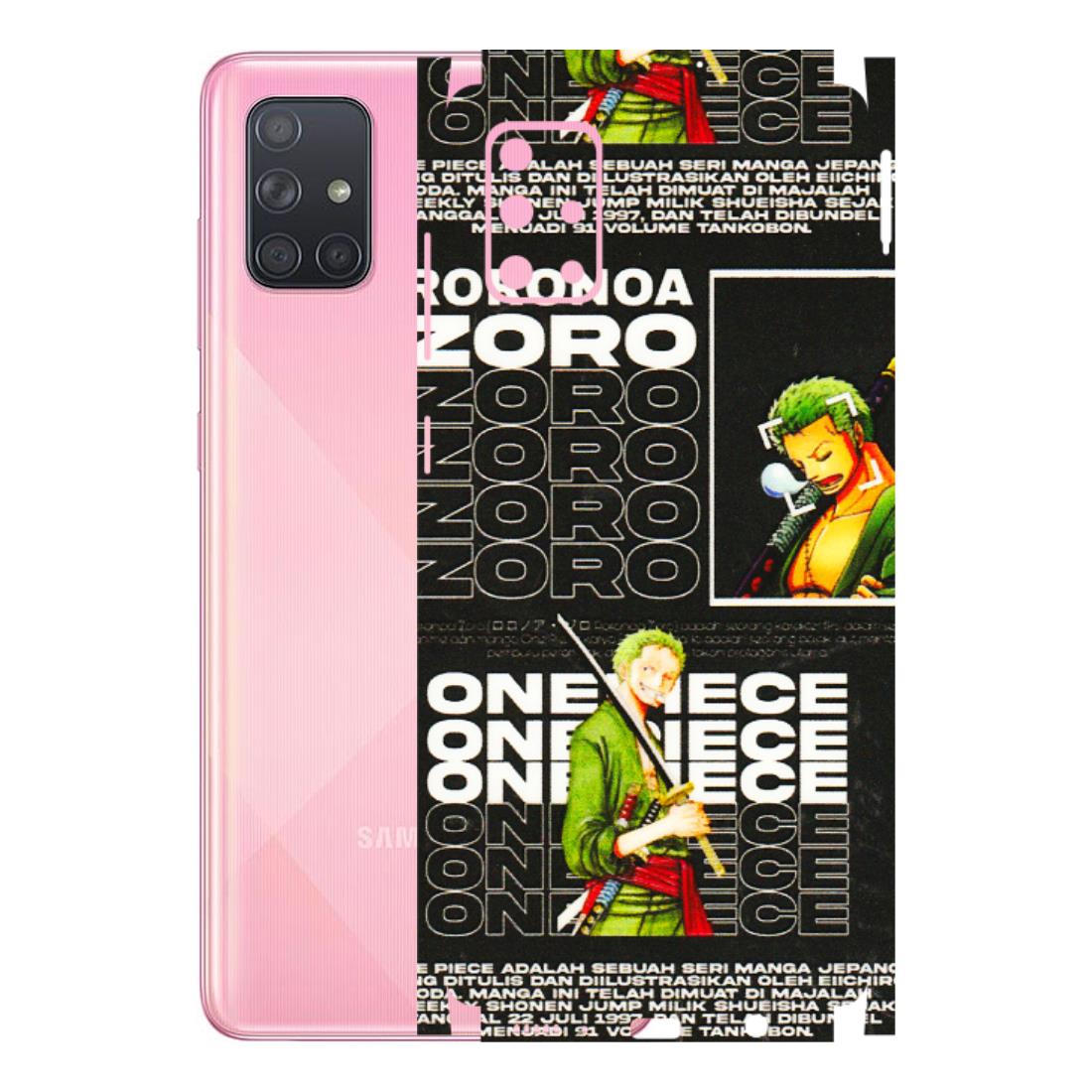 Samsung A/S Series Phone Skins (All Models) - One Piece Zoro - 3D Embossed Finish (L-250) Samsung Galaxy A71