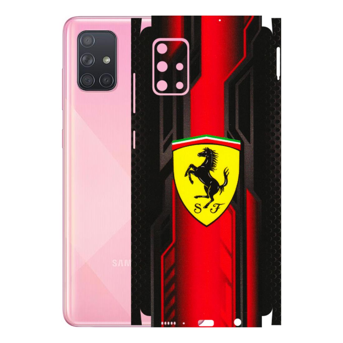 Samsung A/S Series Phone Skins (All Models) - Black Ferrari Logo - 3D Embossed Finish (L-253) Samsung Galaxy A71