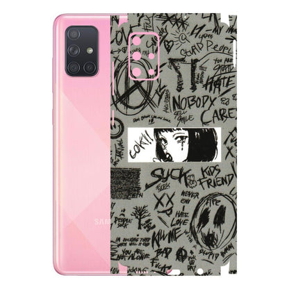 Samsung A/S Series Phone Skins (All Models) - Never Have Love Anime - 3D Embossed Finish (L-260) Samsung Galaxy A71