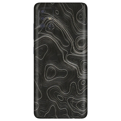 Samsung A/S Series Phone Skins (All Models) - Abstract White Line Map - 3D Embossed Finish (L-269) Samsung Galaxy A71