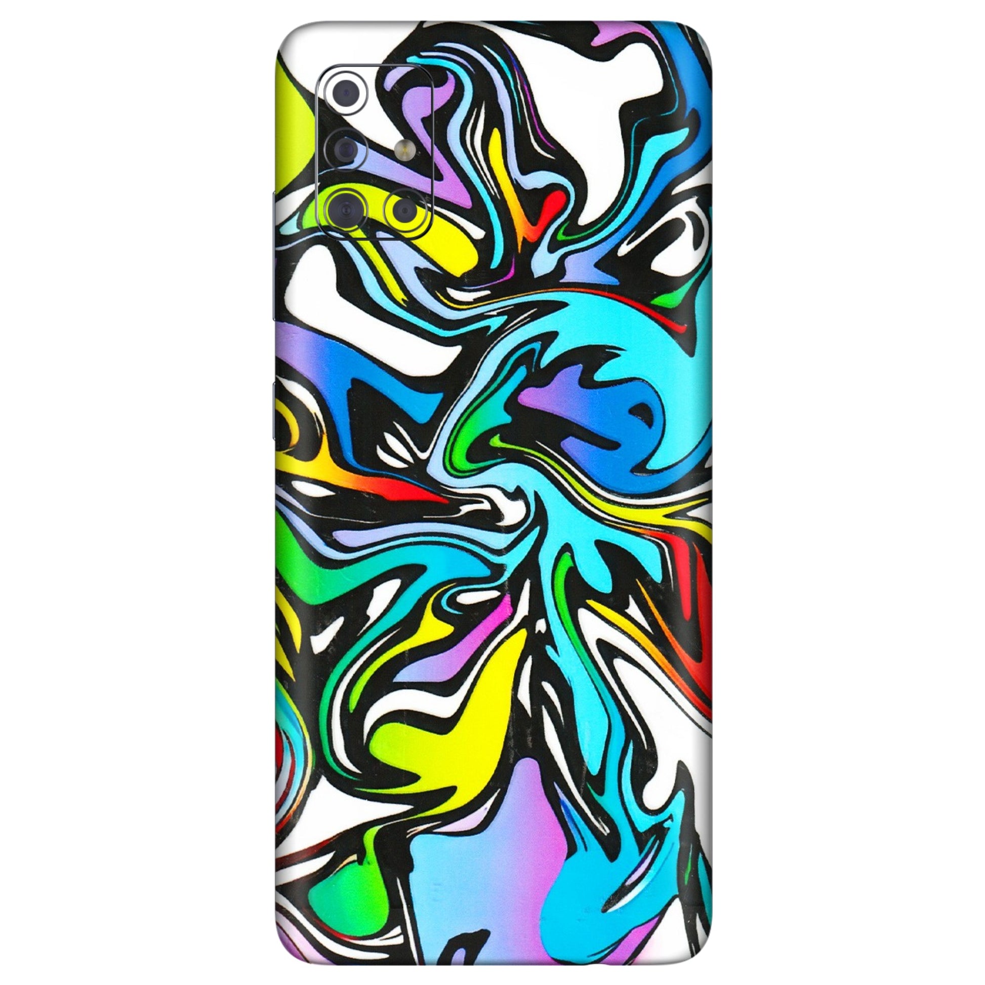 Samsung A/S Series Phone Skins (All Models) - Abstract Colour Paints - 3D Embossed Finish (L-271) Samsung Galaxy A71