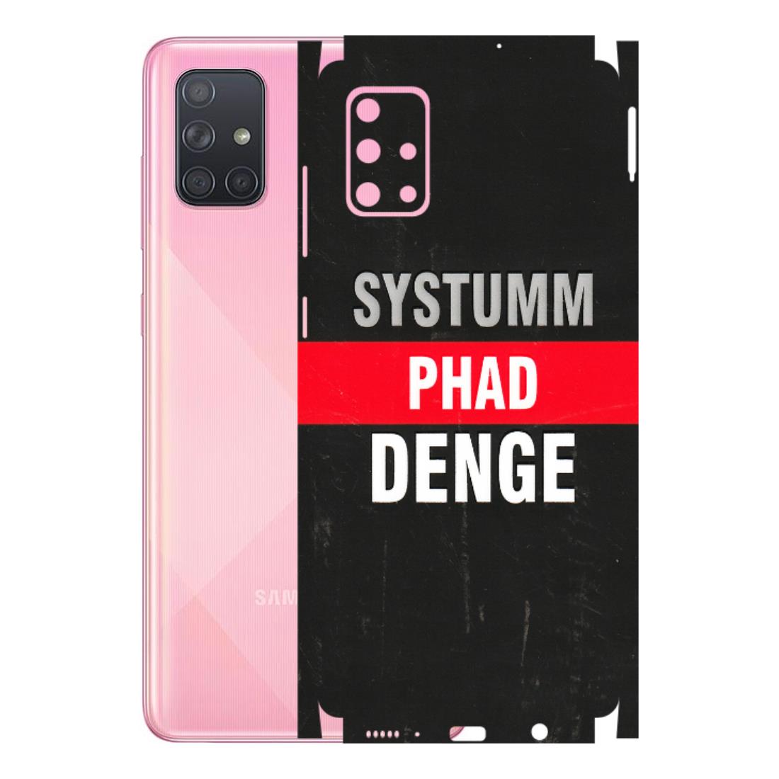 Samsung A/S Series Phone Skins (All Models) - Systumm Phad Denge - 3D Embossed Finish (L-278) Samsung Galaxy A71