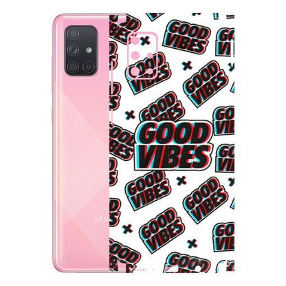 Samsung A/S Series Phone Skins (All Models) - Good Vibes - 3D Embossed Finish (L-282) Samsung Galaxy A71