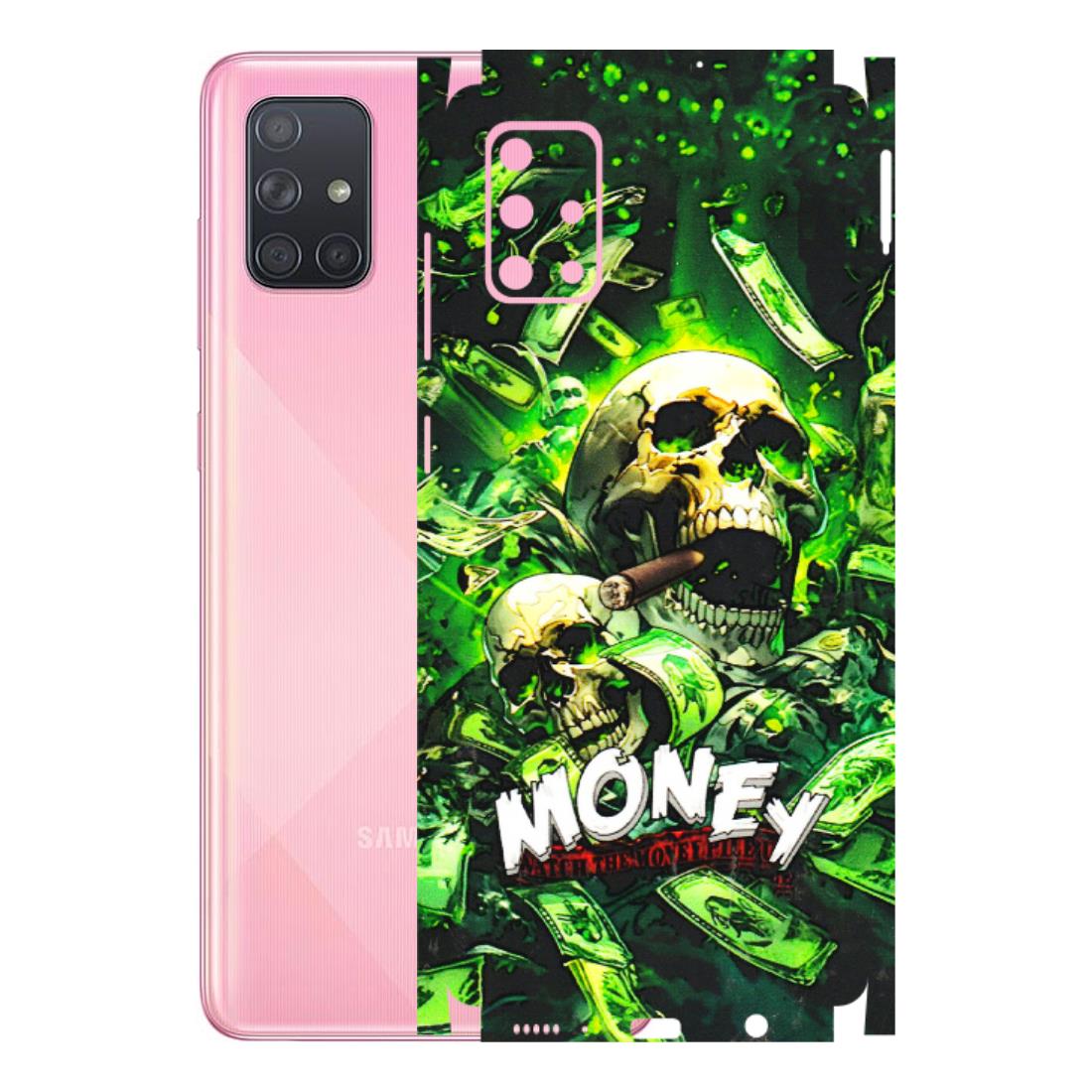 Samsung A/S Series Phone Skins (All Models) - Skull Money - 3D Embossed Finish (L-303) Samsung Galaxy A71