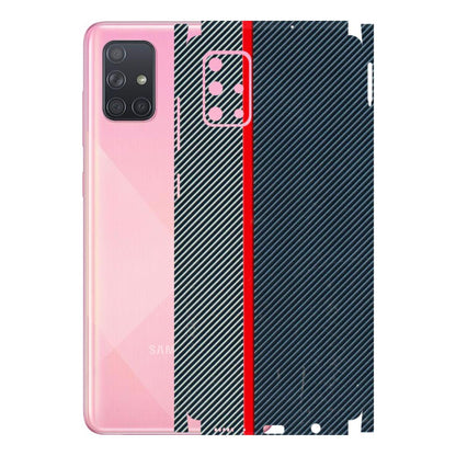 Samsung A/S Series Phone Skins (All Models) - Blue Sober Lines - 3D Embossed Finish (L-305) Samsung Galaxy A71