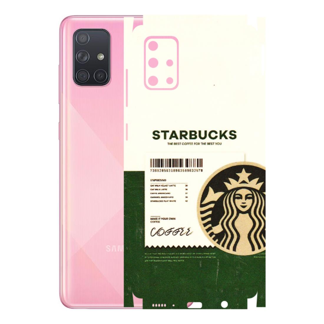 Samsung A/S Series Phone Skins (All Models) - Starbucks Barcode - 3D Embossed Finish (L-308) Samsung Galaxy A71