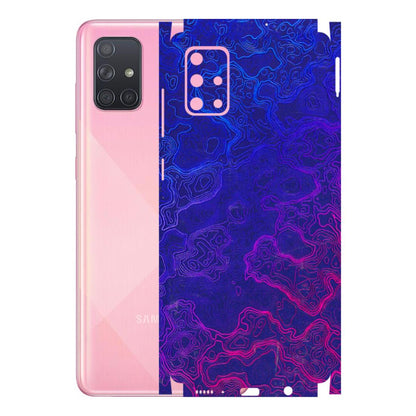 Samsung A/S Series Phone Skins (All Models) - Purple Ripples Swirl - 3D Embossed Finish (L-314) Samsung Galaxy A71