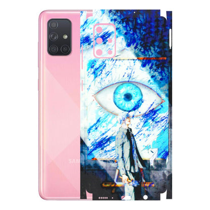 Samsung A/S Series Phone Skins (All Models) - Anime Sea Blue Eye - 3D Embossed Finish (L-318) Samsung Galaxy A71