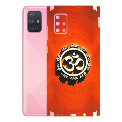 Samsung A/S Series Phone Skins (All Models) - Aum Shiv Orange - 3D Embossed Finish (L-32) Samsung Galaxy A71