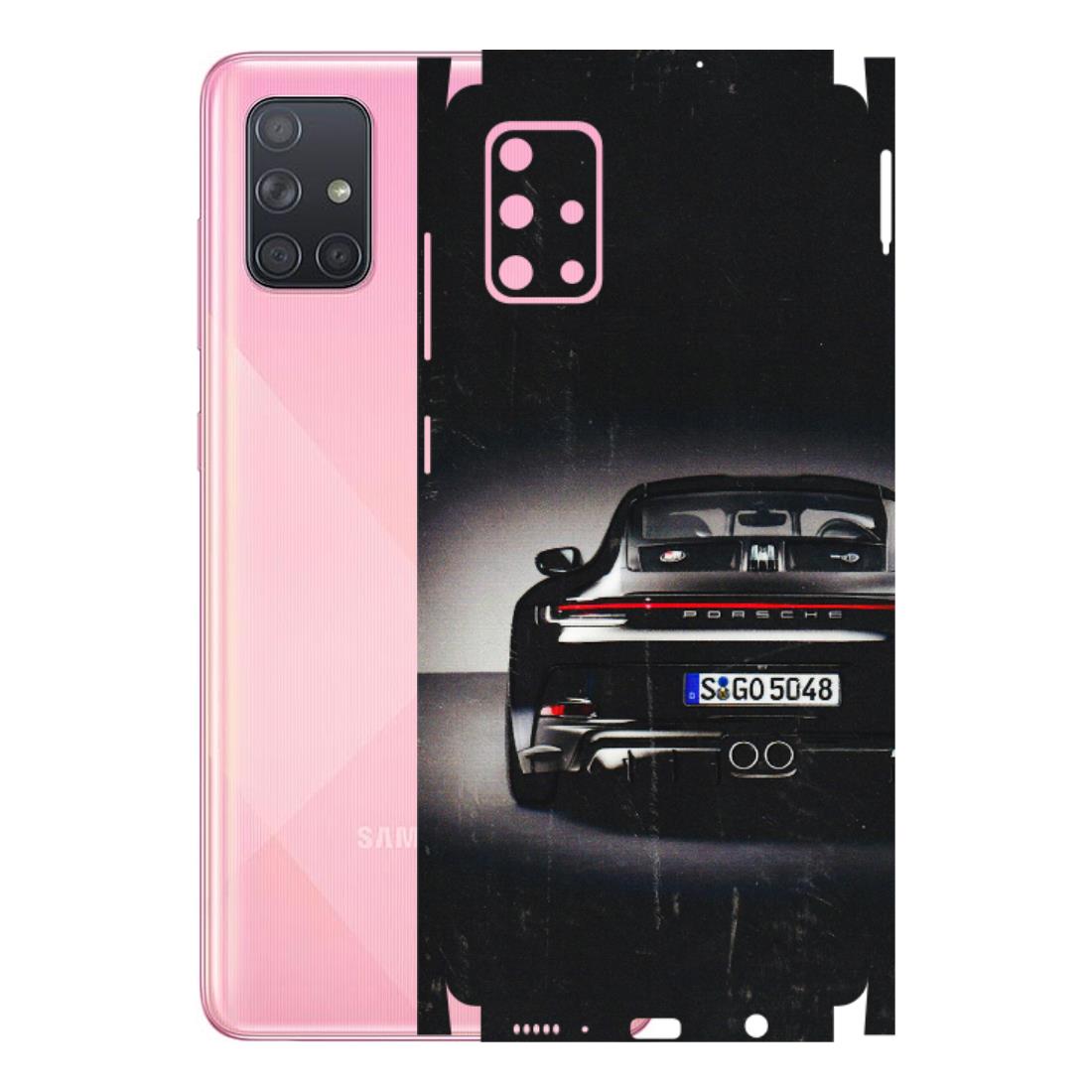 Samsung A/S Series Phone Skins (All Models) - New Black Porsche GT3 - 3D Embossed Finish (L-327) Samsung Galaxy A71