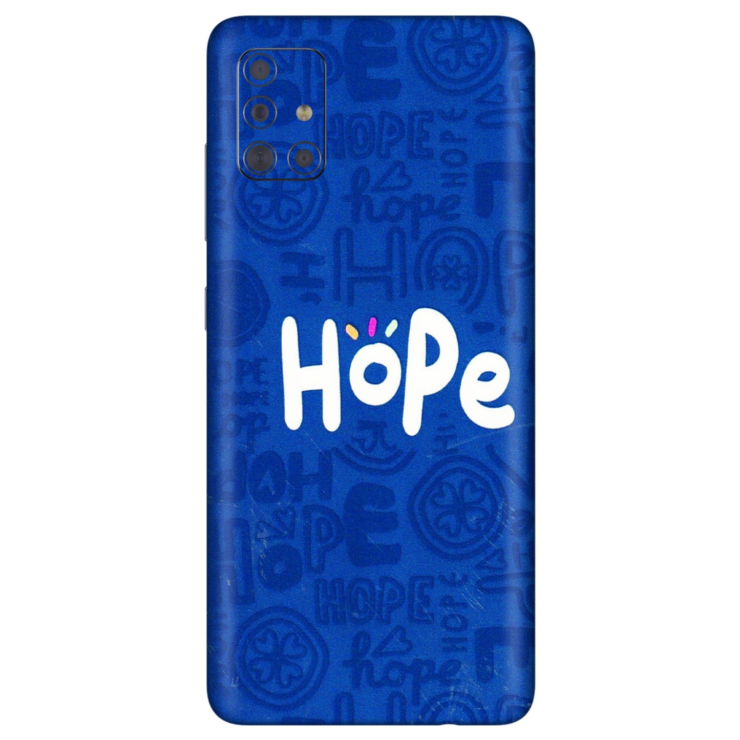 Samsung A/S Series Phone Skins (All Models) - Hope Doodles Blue - 3D Embossed Finish (L-43) Samsung Galaxy A71
