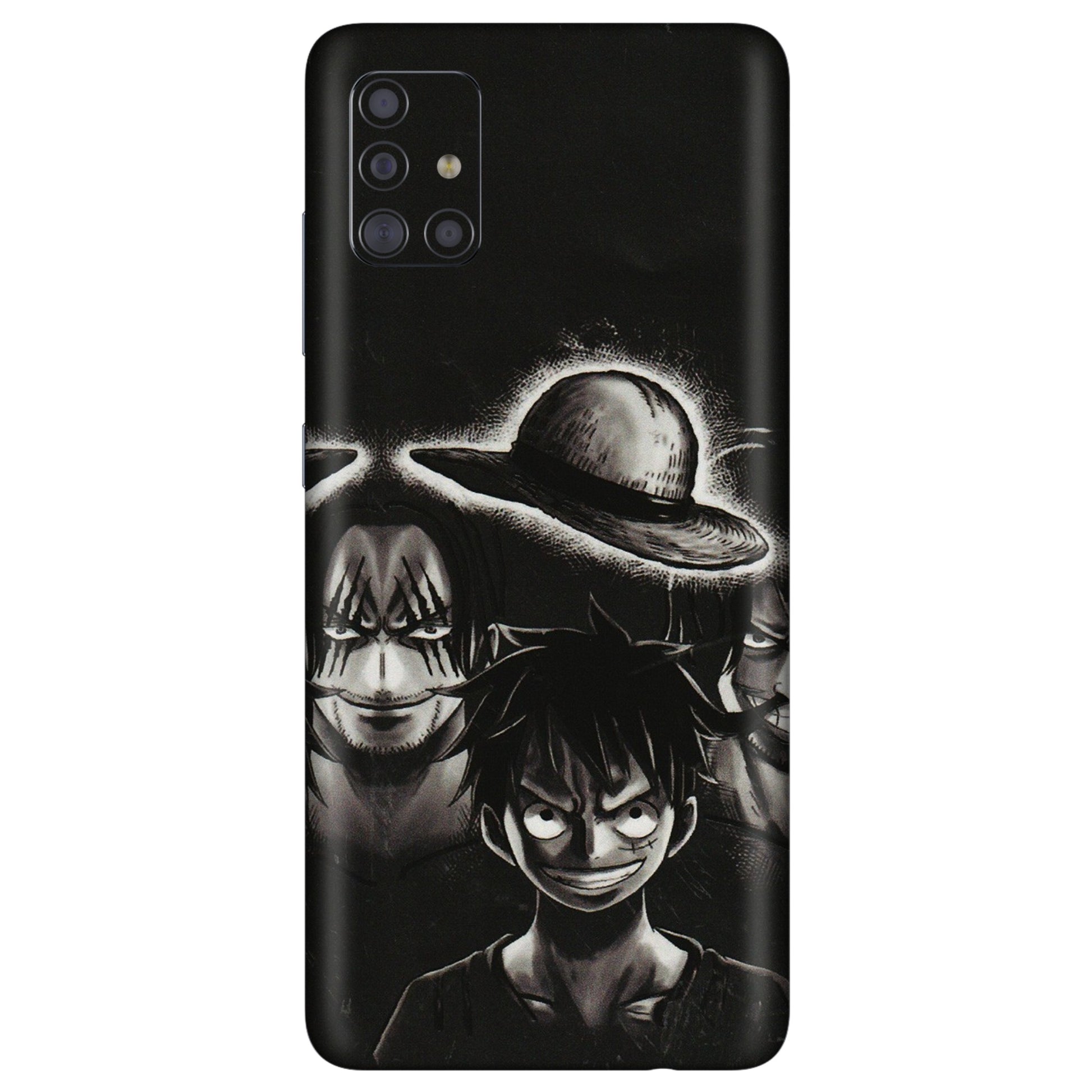 Samsung A/S Series Phone Skins (All Models) - Black Luffy Hat - 3D Embossed Finish (L-57) Samsung Galaxy A71