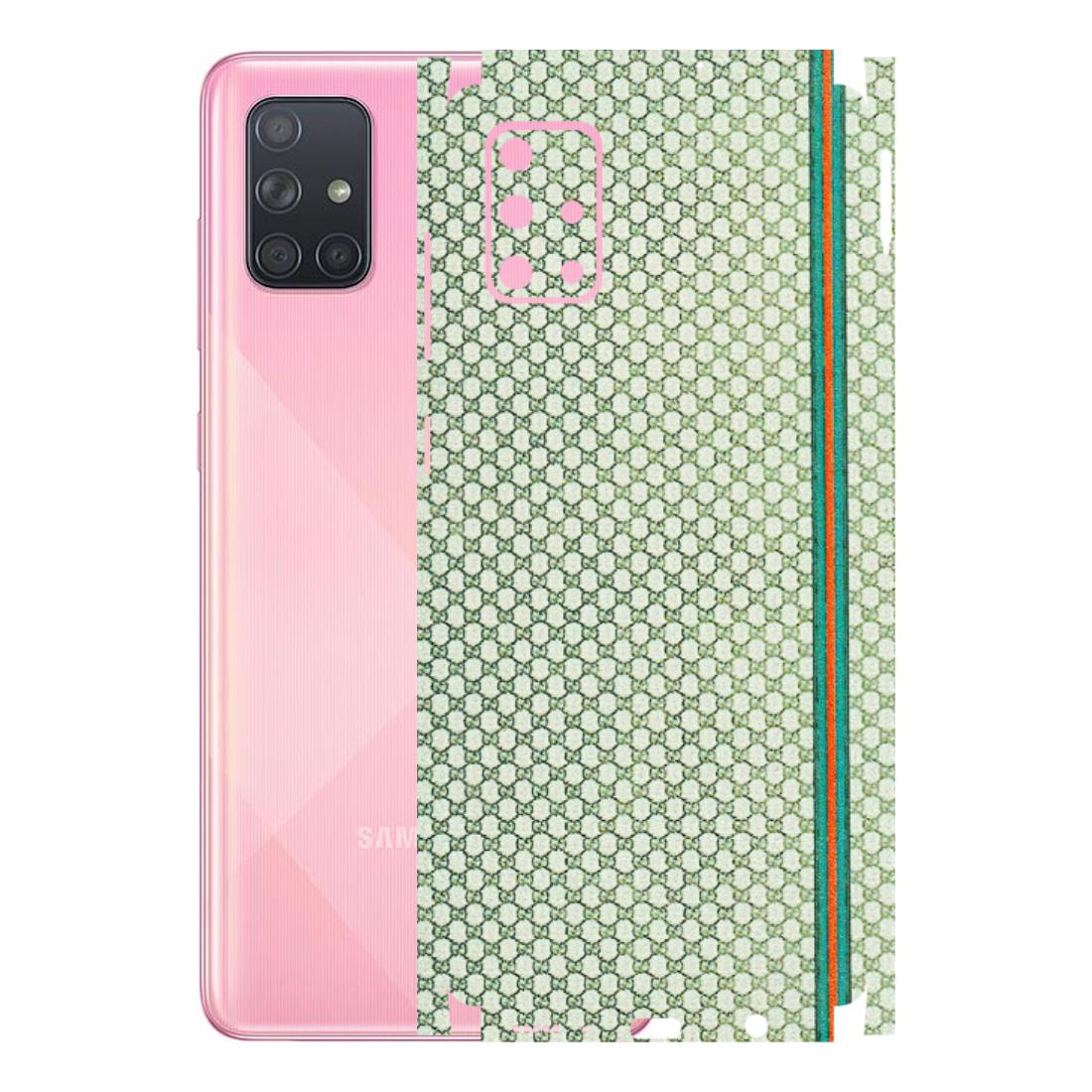 Samsung A/S Series Phone Skins (All Models) - Gucci Fabric Pattern - 3D Embossed Finish (L-73) Samsung Galaxy A71