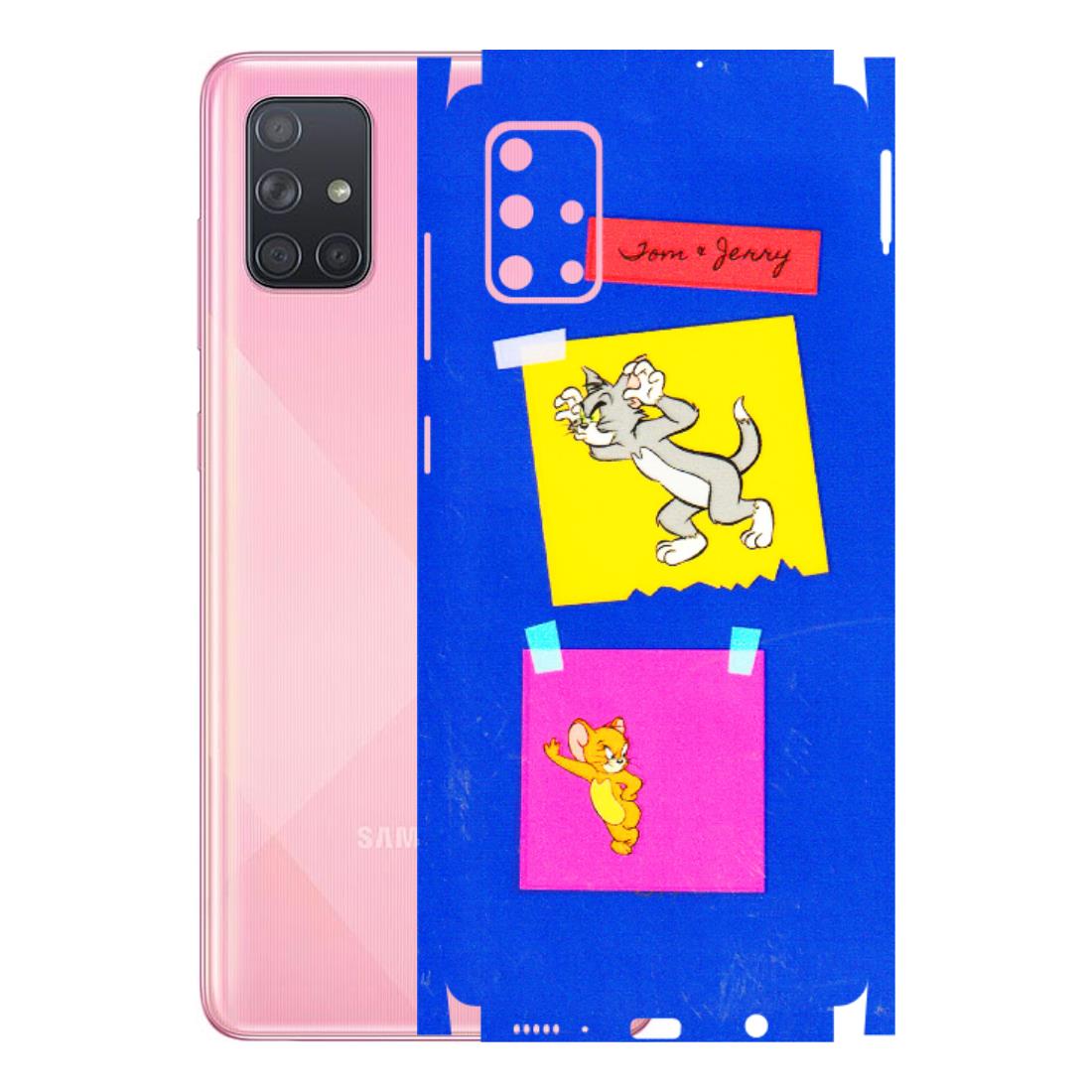 Samsung A/S Series Phone Skins (All Models) - Tom N Jerry Sticky Notes - 3D Embossed Finish (L-88) Samsung Galaxy A71