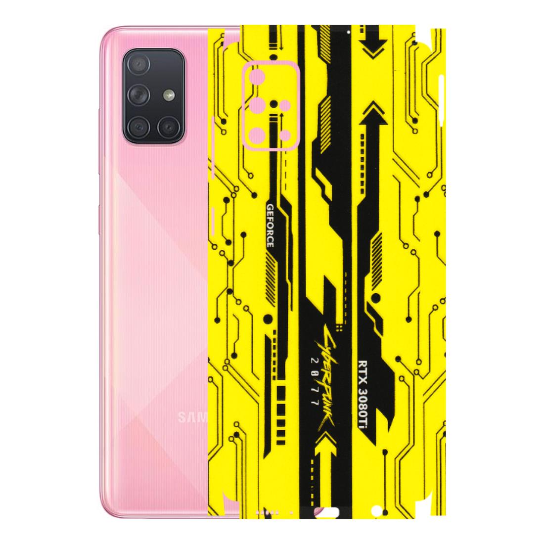 Samsung A/S Series Phone Skins (All Models) - Yellow Cyberpunk - 3D Embossed Finish (L-93) Samsung Galaxy A71