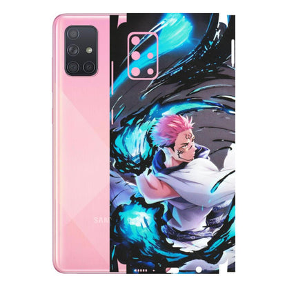 Samsung A/S Series Phone Skins (All Models) - New Jujutsu Kaisen Grey Blue Anime - Matte Finish (M-127) Samsung Galaxy A71