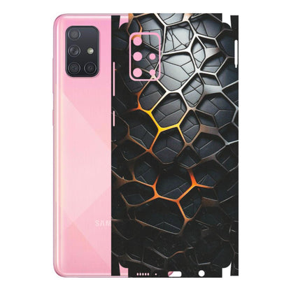 Samsung A/S Series Phone Skins (All Models) - New Abstract Graphite Tiles - Matte Finish (M-130) Samsung Galaxy A71
