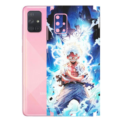 Samsung A/S Series Phone Skins (All Models) - Blue Thunder Luffy Anime - Matte Finish (M-132) Samsung Galaxy A71