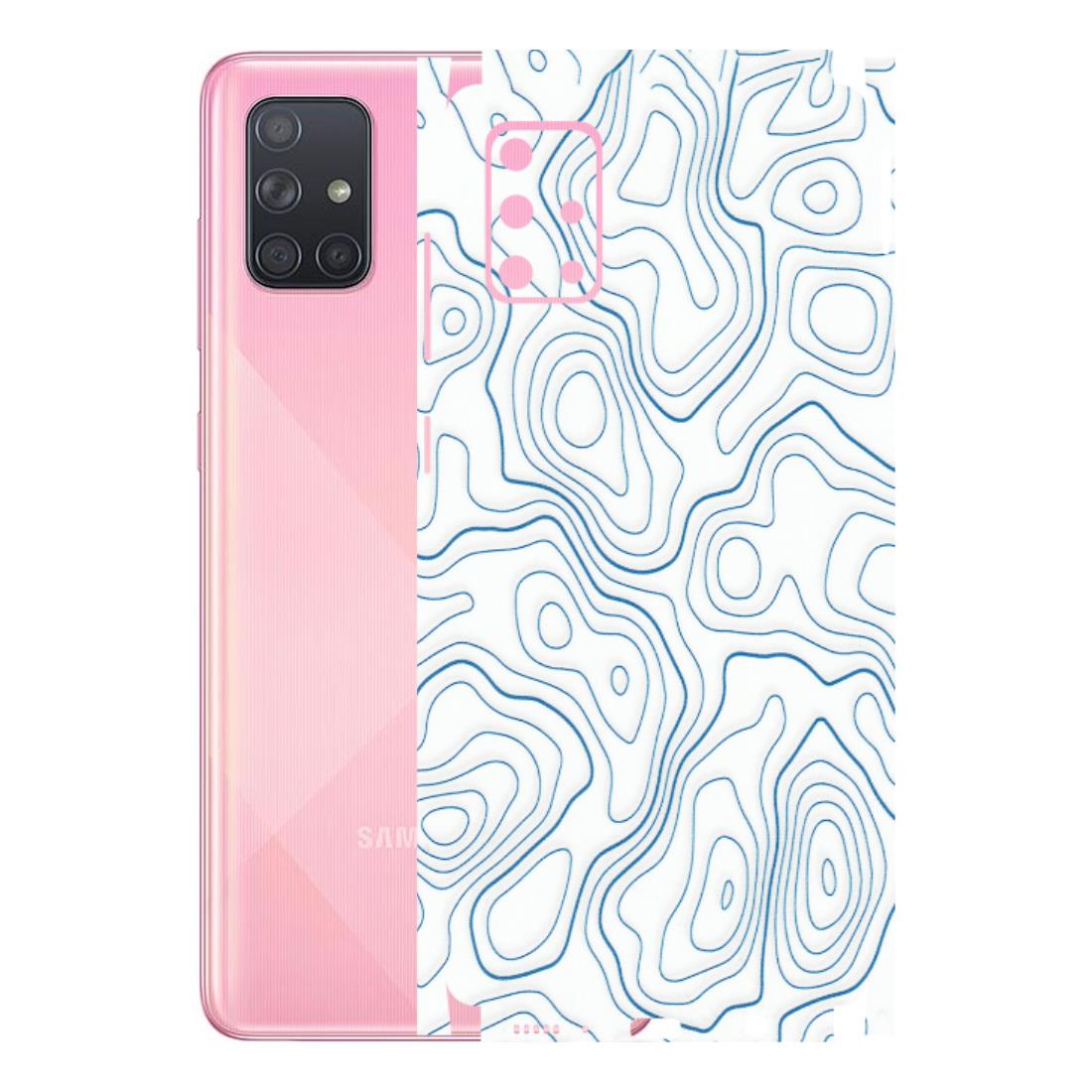 Samsung A/S Series Phone Skins (All Models) - Blue And White Swirls - Matte Finish (M-139) Samsung Galaxy A71
