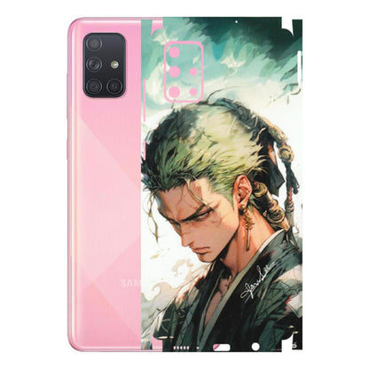 Samsung A/S Series Phone Skins (All Models) - New Roronoa Zoro One Picece Anime - Matte Finish (M-140) Samsung Galaxy A71