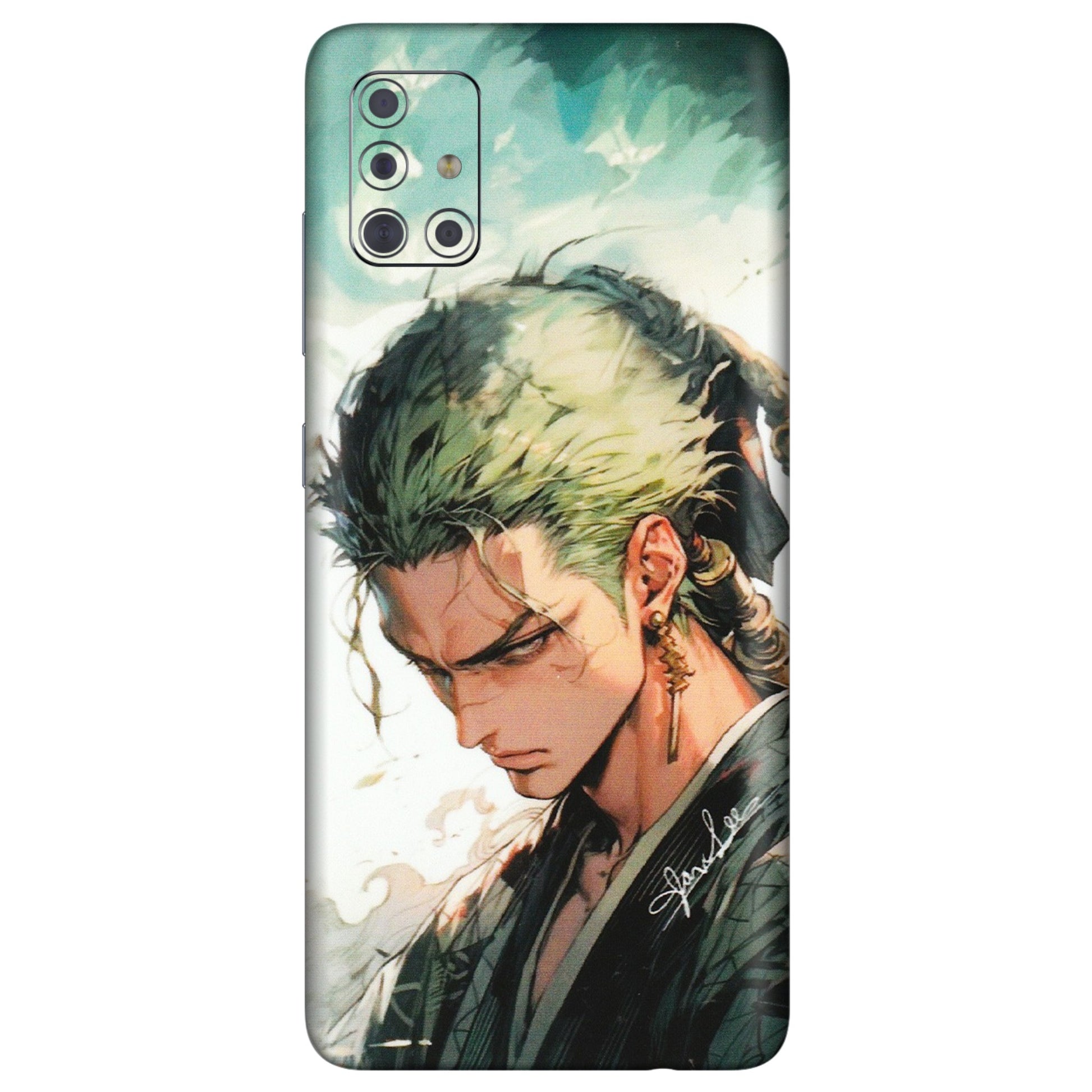 Samsung A/S Series Phone Skins (All Models) - New Roronoa Zoro One Picece Anime - Matte Finish (M-140) Samsung Galaxy A71