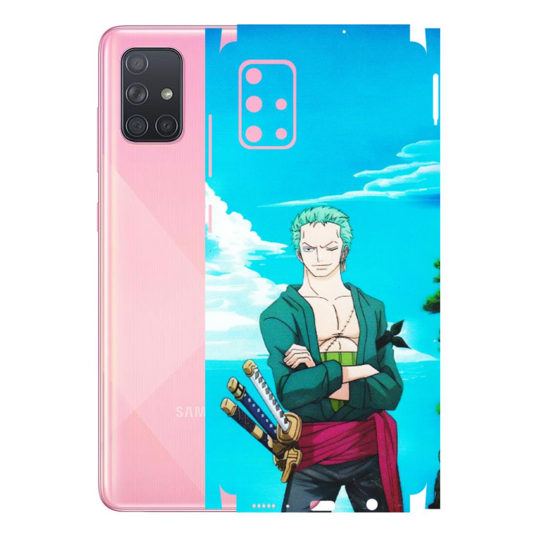 Samsung A/S Series Phone Skins (All Models) - Cool Swordman Zoro Anime - Matte Finish (M-143) Samsung Galaxy A71
