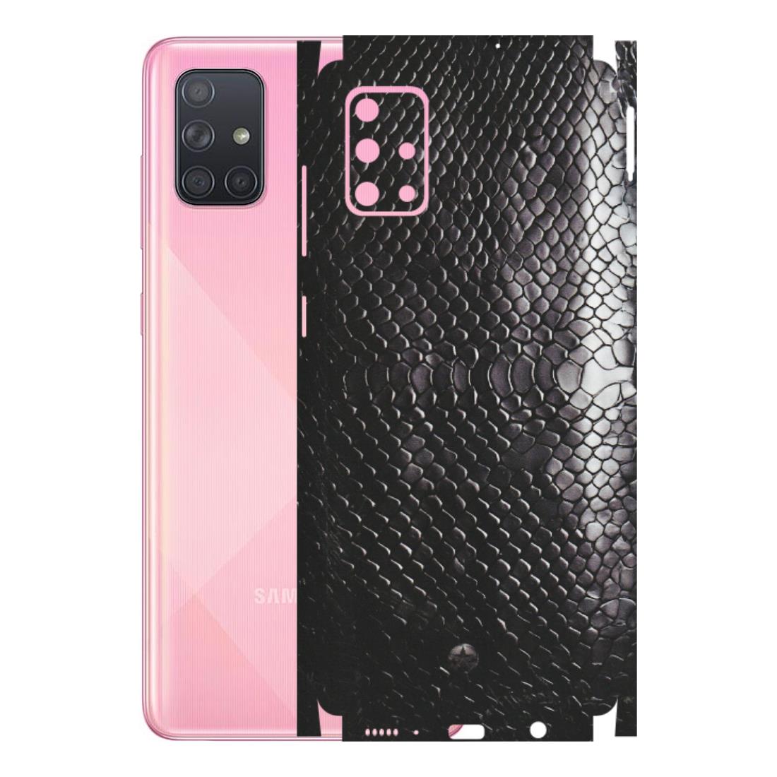 Samsung A/S Series Phone Skins (All Models) - Black Snack Leather - Matte Finish (M-147) Samsung Galaxy A71