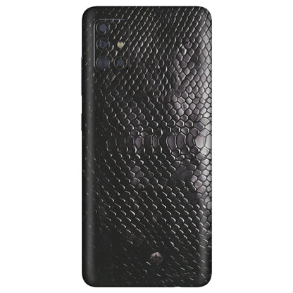 Samsung A/S Series Phone Skins (All Models) - Black Snack Leather - Matte Finish (M-147) Samsung Galaxy A71