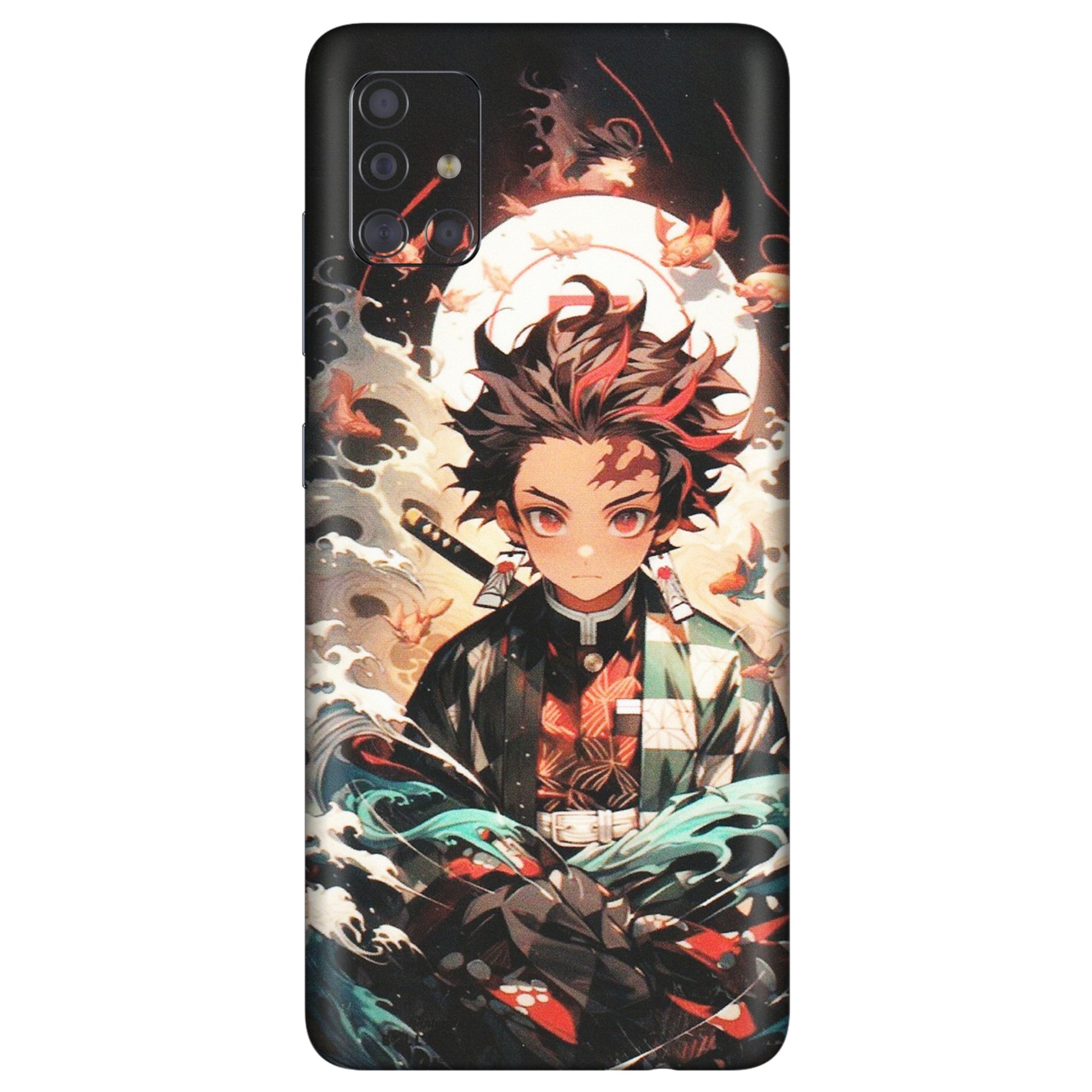 Samsung A/S Series Phone Skins (All Models) - Tanjiro Demon Slayer Anime - Matte Finish (M-158) Samsung Galaxy A71