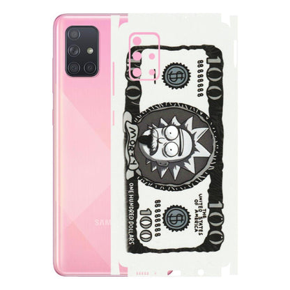 Samsung A/S Series Phone Skins (All Models) - Rick And Morty Hundred Dollar Anime - Matte Finish (M-161) Samsung Galaxy A71