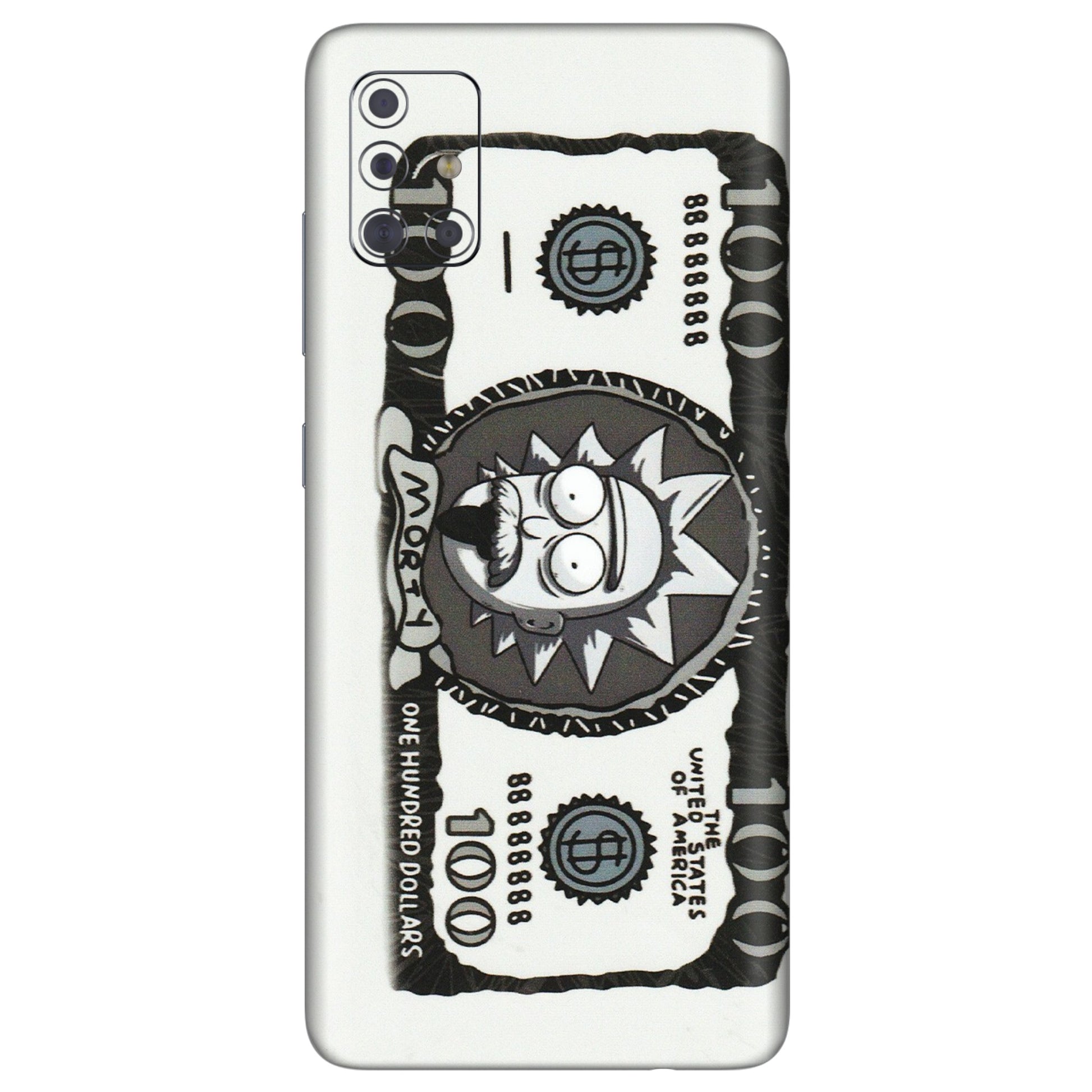 Samsung A/S Series Phone Skins (All Models) - Rick And Morty Hundred Dollar Anime - Matte Finish (M-161) Samsung Galaxy A71