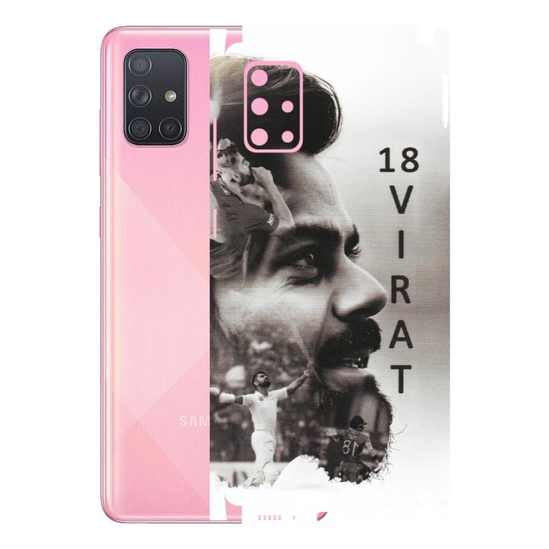 Samsung A/S Series Phone Skins (All Models) - Virat Kohli Cricketer - Matte Finish (M-163) Samsung Galaxy A71