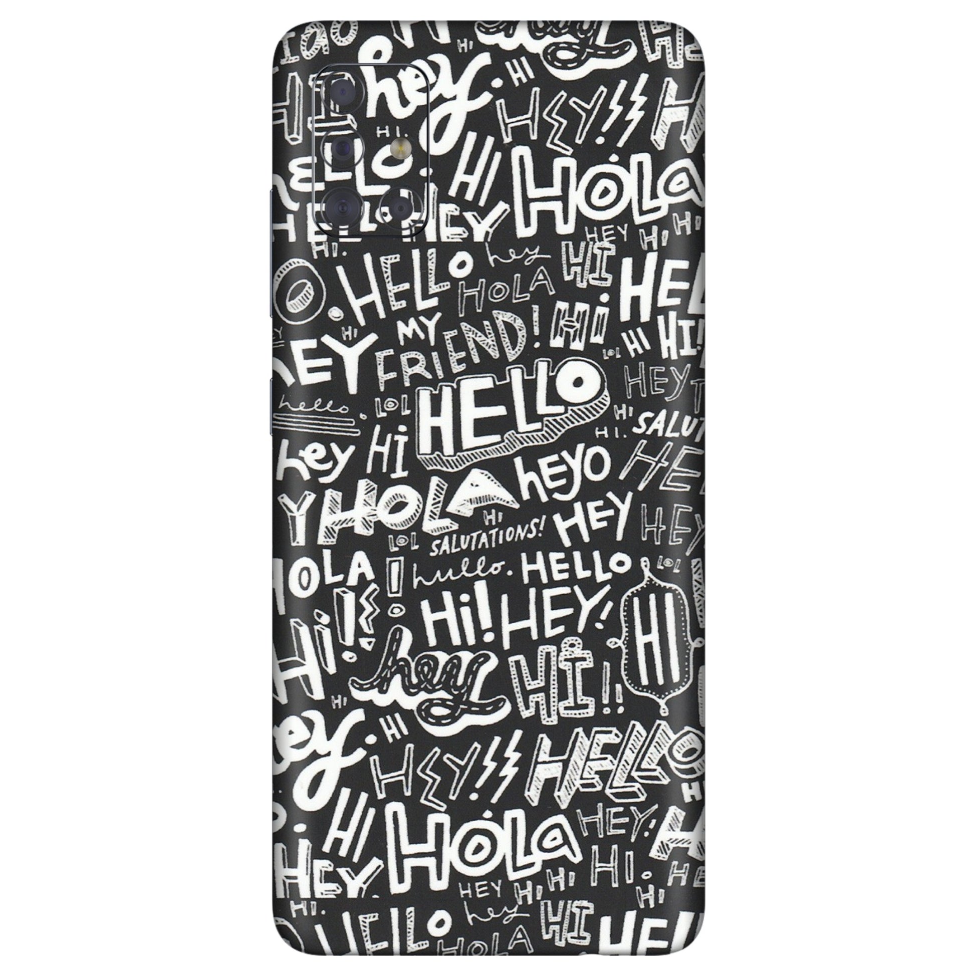 Samsung A/S Series Phone Skins (All Models) - Hi Hello Doodles - Matte Finish (M-25) Samsung Galaxy A71