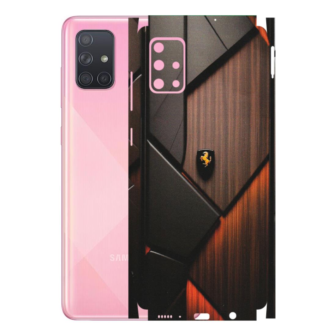 Samsung A/S Series Phone Skins (All Models) - Lambo Beauty Wood Pattern Sober - Matte Finish (M-51) Samsung Galaxy A71