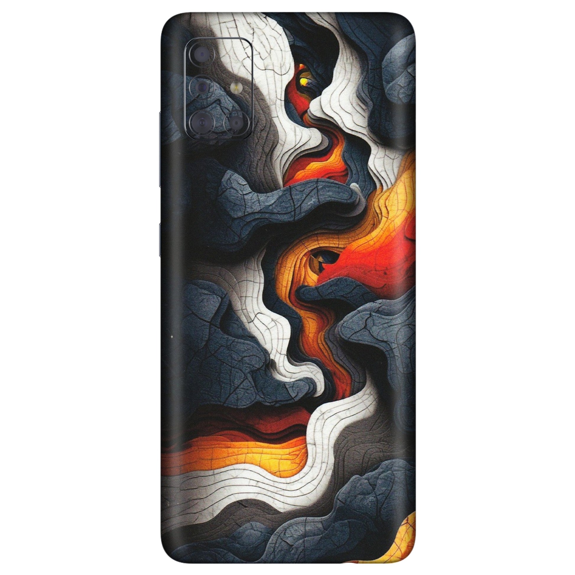 Samsung A/S Series Phone Skins (All Models) - Abstract Volcanic Layers - Matte Finish (M-52) Samsung Galaxy A71