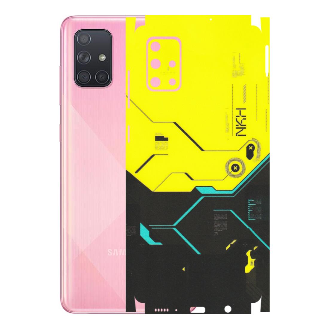 Samsung A/S Series Phone Skins (All Models) - Black Yellow Technica - Matte Finish (M-53) Samsung Galaxy A71
