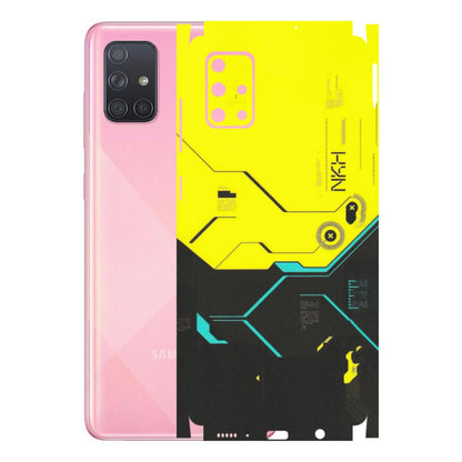 Samsung A/S Series Phone Skins (All Models) - Black Yellow Technica - Matte Finish (M-53) Samsung Galaxy A71
