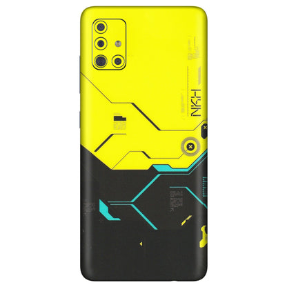 Samsung A/S Series Phone Skins (All Models) - Black Yellow Technica - Matte Finish (M-53) Samsung Galaxy A71