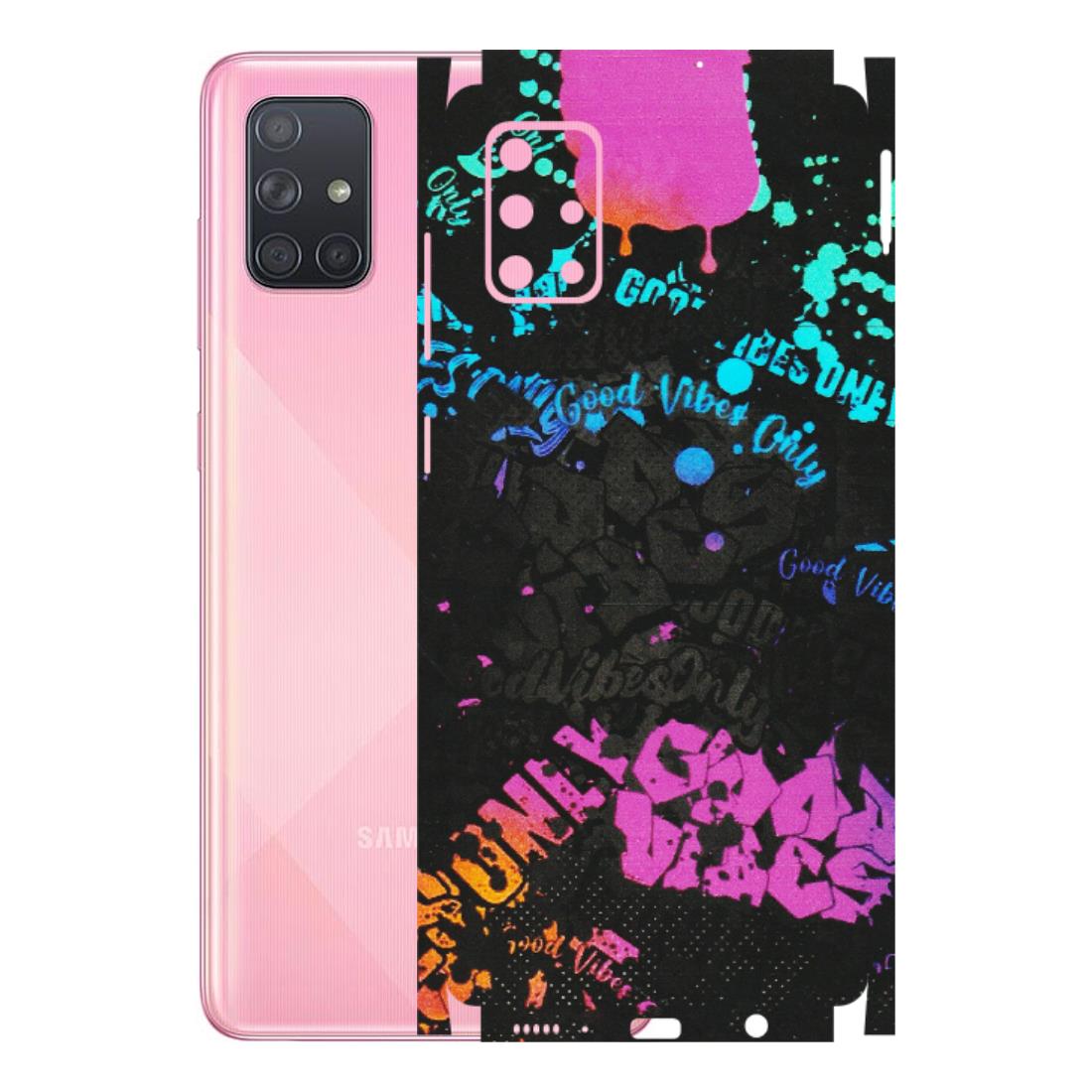 Samsung A/S Series Phone Skins (All Models) - Majestic Black Vibes - Matte Finish (M-62) Samsung Galaxy A71